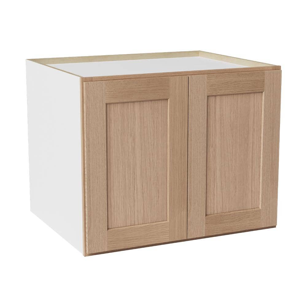 30 in. W x 24 in. D x 24 in. H Ready to Assemble Solid Wood Shaker Wall Kitchen Cabinet in Oak price history on PriceWatchPro