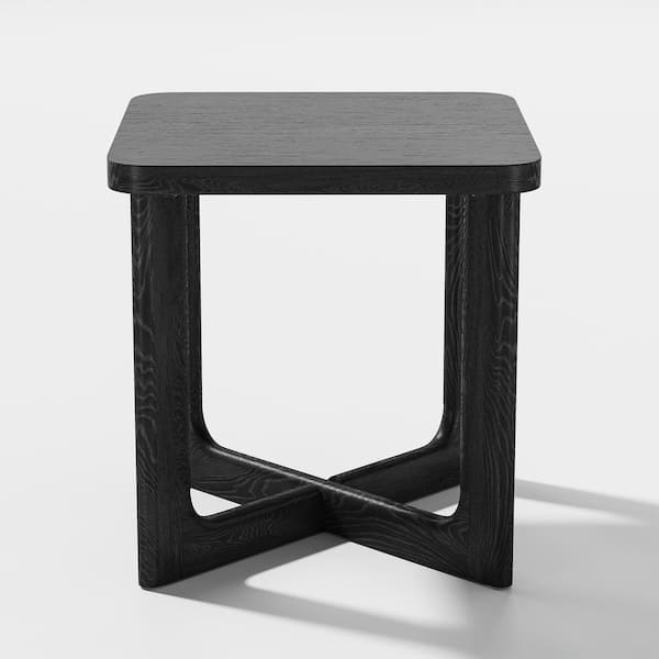 【2025年最新】海外限定の人気アイテム Dovelina Aydan Coffee Oak Wood Solid Square Black in. 24 テーブル・チェア・ハンモック