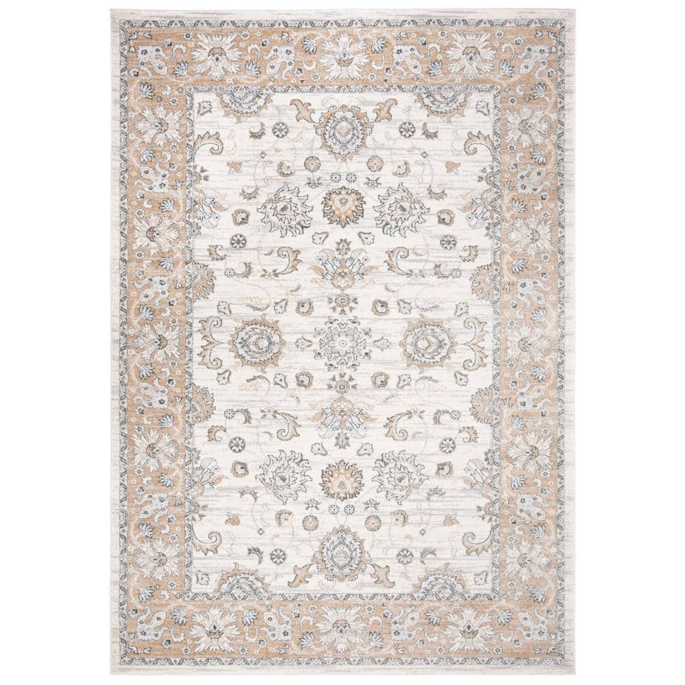 Isabella 8' x 10' Cream Beige Synthetic Area Rug