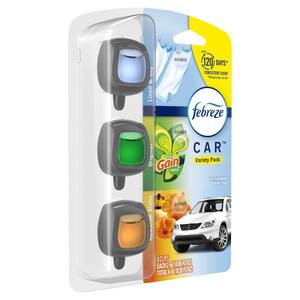 Car Vent Clip 0.06 oz. Variety Scent Automatic Air Freshener Dispenser (3-Count)