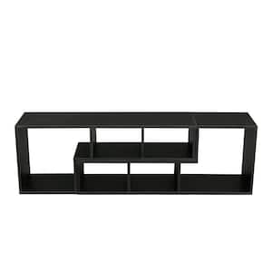 16.89 in. Black 2-Shelf Standard Bookcase