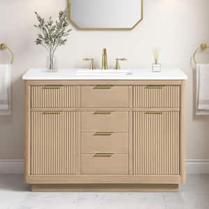 Silkroad Exclusive 36 in. W x 22 in. D Vanity in Natural Cherry