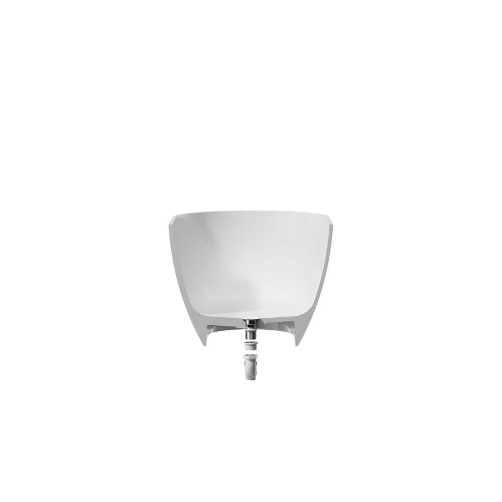 67 in. W. x 33 in. Freestanding Soaking Synthetic Stone Bathtub with Center
