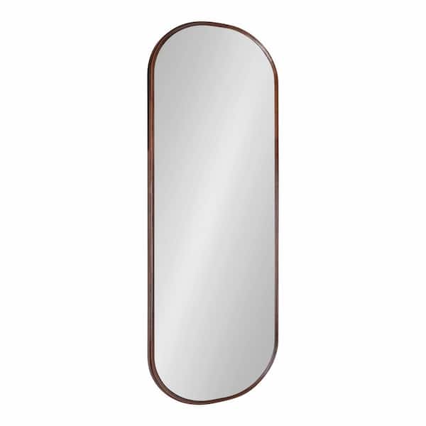 Kate and Laurel Caskill 48 in. x 16 in. Classic Oval Framed Bronze Wall Accent Mirror
