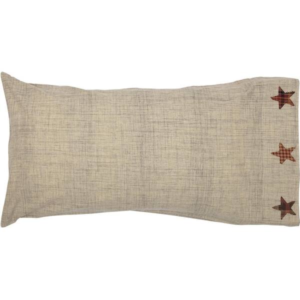 Standard or King Cotton Pillow Case Set of 2 Pillowcases Cover VHC Primitive 