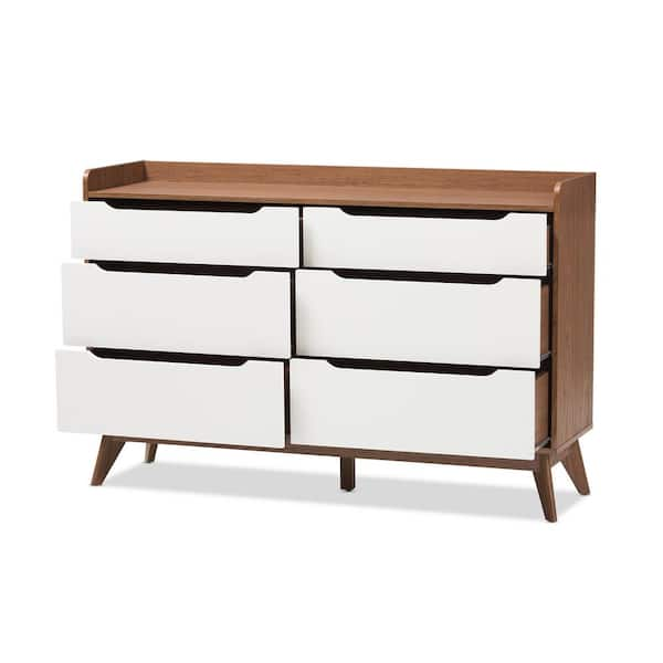 Baxton Studio Brighton 6 Drawer White Dresser 28862 7496 HD The