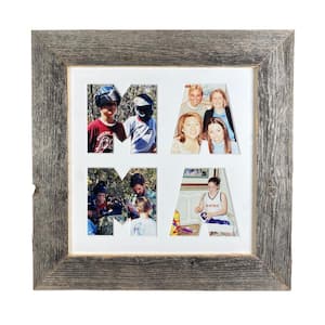 Mother's Series Rustic Farmhouse 8 in. x 8 in. Decorative Wood Collage Picture Frame