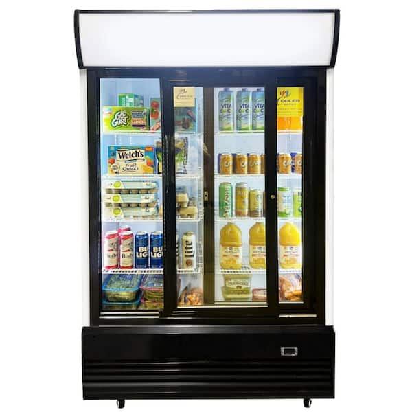 LG 48 in. W 35.3 cu. ft. Sliding Glass Door Reach-In Merchandiser in White