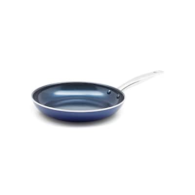 10 in. Aluminum Ceramic Nonstick Frying Pan in Blue