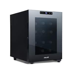 Shadow-T Series Single Zone 12-Bottle Freestanding Compact Countertop Vibration-Free Mirrored Wine Cooler Refrigerator