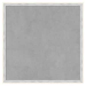 Paige White Silver 17 in. x 17 in Framed Magnetic Board