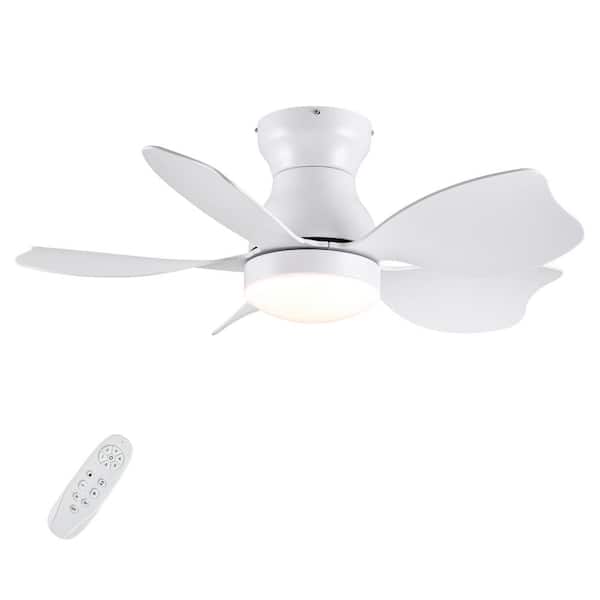 Yardreeze 30 in. LED Indoor White Modern Style Ceiling Fan with Remote Control and 6 Gear Wind Speed