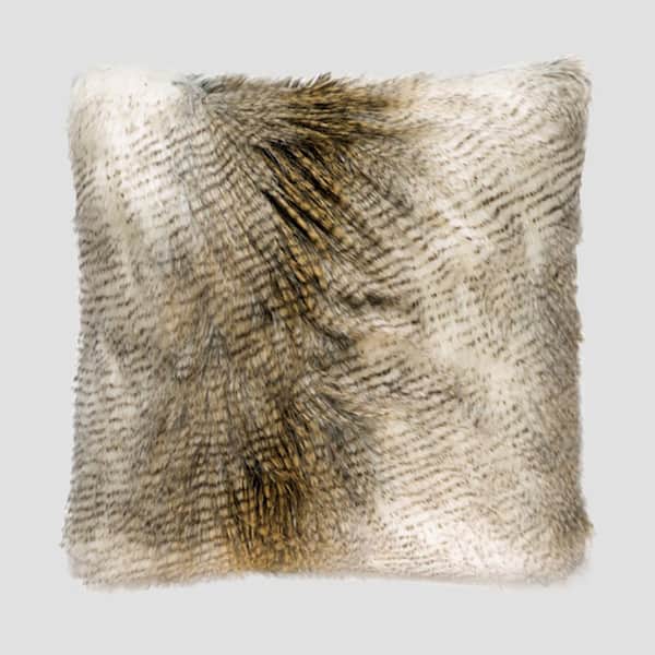 Unbranded Alaskan Hawk Multicolored Solid Down 20 in. x 20 in. Throw Pillow