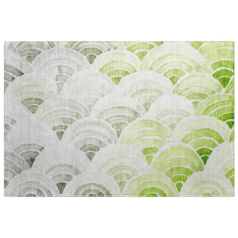 Dream Shag Premium Machine Washable Abstract ADS184 Green 3 ft. x 4 ft. Area Rug price history on PriceWatchPro