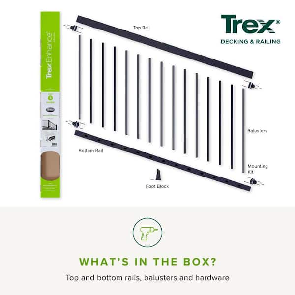 Trex 12-in x 6-in Signature Railing Charcoal Black Aluminum Line Connector