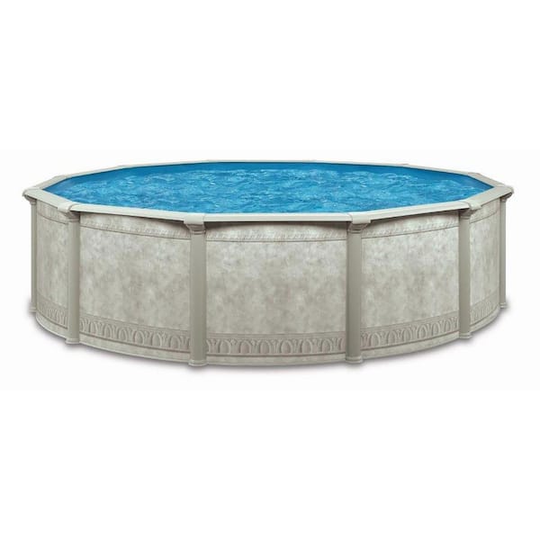 Trevi Aquarian Pools Khaki Venetian Round 21 ft. x 52 in. Outdoor Hard Side Above Ground Swimming Pool