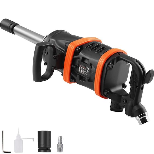 1 In. Air Impact Wrench, Up to 5175 ft.-lbs. Beast Reverse Torque Output Pneumatic Impact Gun w/ 8 In. Extended Anvil