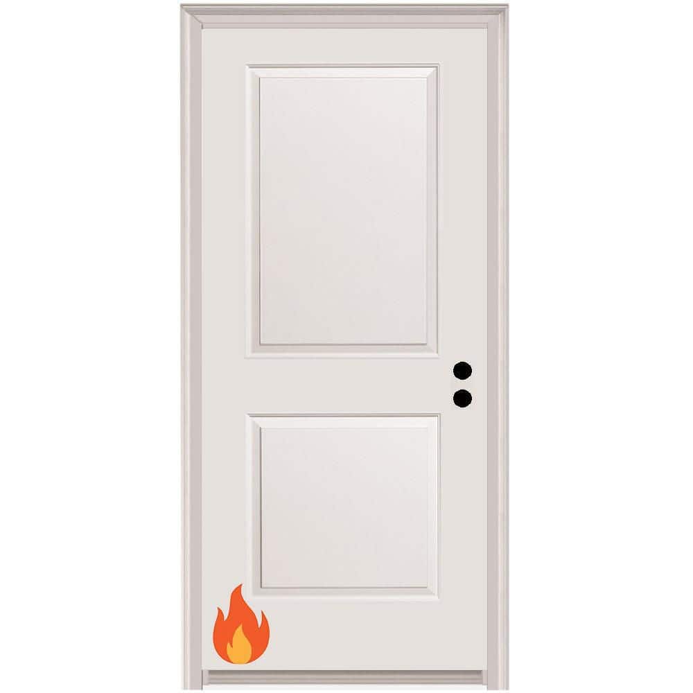 MMI DOOR 32 in. x 80 in. Carrara Left-Hand Primed Composite 20 Min