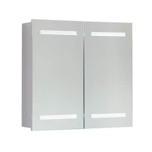 25 in. x 26 in. x 5.75 in. LED Lighted Surface Mount Medicine Cabinet in White