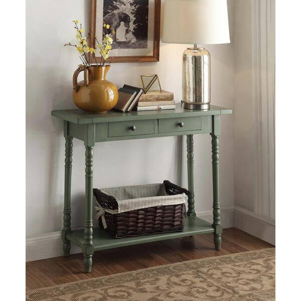 4D Concepts Simplicity Cottage Green Storage Console Table