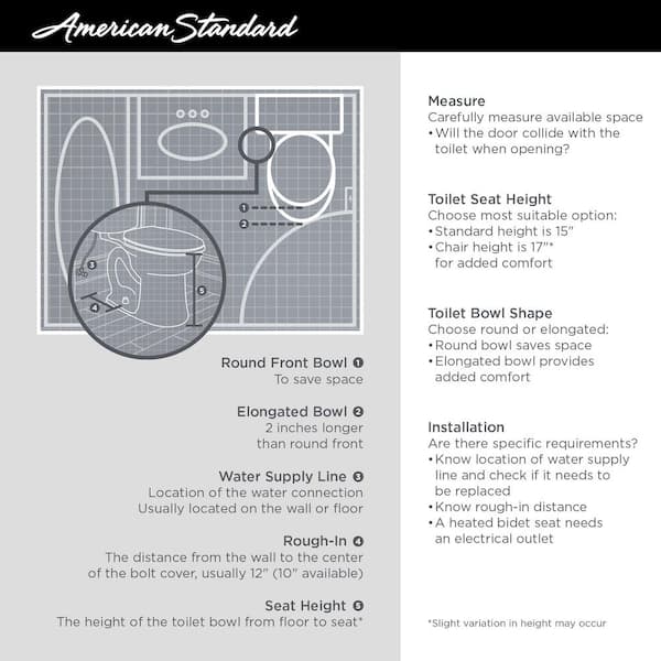 American Standard Cadet 3 White Round Standard Height 2-Piece Toilet 10-in Rough-In Size