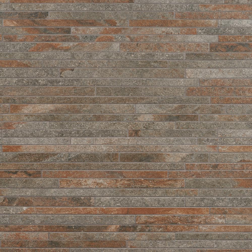 Dominion Iron Gray 11.81 in. x 23.62 in. Matte Porcelain Floor and Wall Mosaic Tile (1.93 sq. ft./Each) -  Ivy Hill Tile, EXT3RD108277