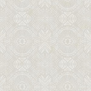 Java Light Grey Medallion Light Grey Wallpaper Sample
