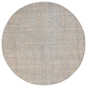 Abstract Blue/Gold 6 ft. x 6 ft. Marle Round Area Rug