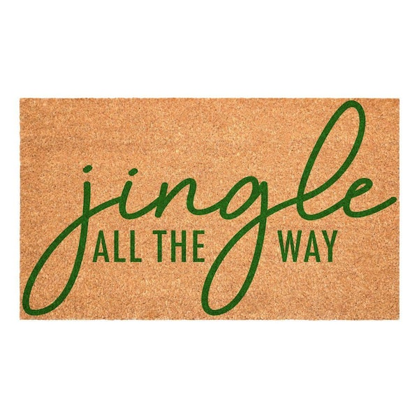 Calloway Mills Green Jingle All the Way 24 in. X 36 inIndoor Outdoor ...