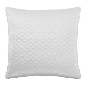 VERA WANG Solid Textured Pleats White Cotton European Sham Set  USHSGY1225794 - The Home Depot