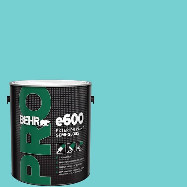 BEHR PRO 1 gal. #P460-3 Soft Turquoise Semi-Gloss Exterior Paint