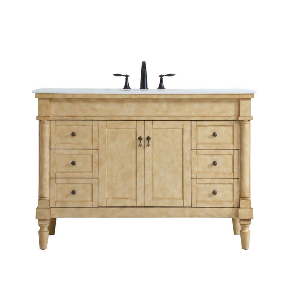 Timeless Home 48 in. W x 21.5 in. D x 35 in. H Single Bathroom Vanity in An