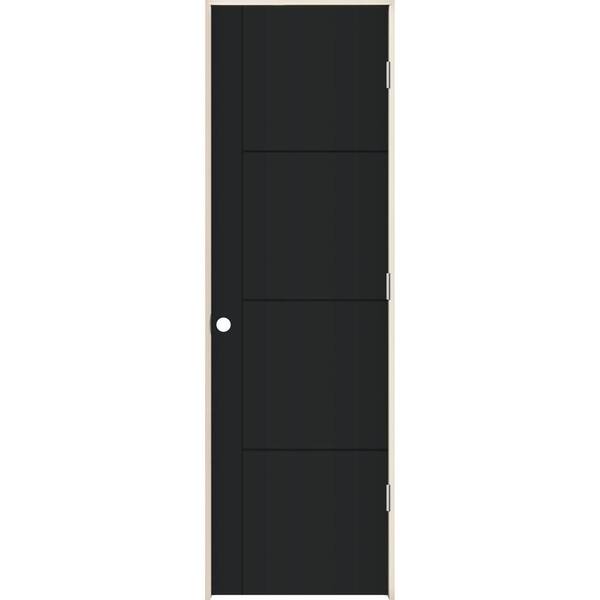 JELD-WEN 24 in. x 80 in. Left-Hand Hollow Core Onyx Composite Single Prehung Interior Door