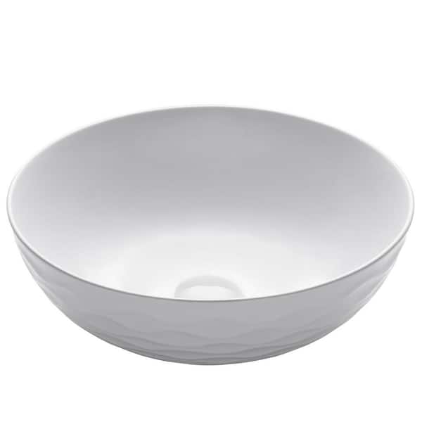 Viva 16.5 in. Round Vessel Bathroom Sink in White Vitreous China