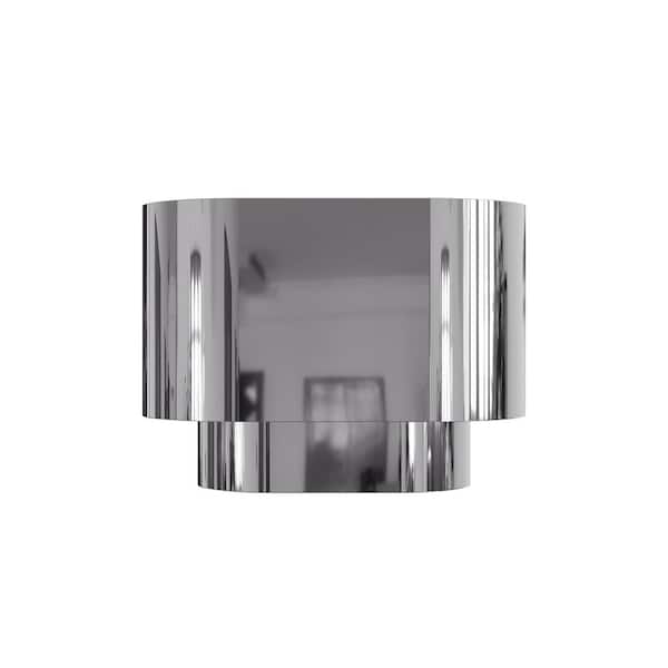 Livex Lighting Springview 11 in. 1-Light Plished Chrome ADA Wall Sconce with Steel Shade
