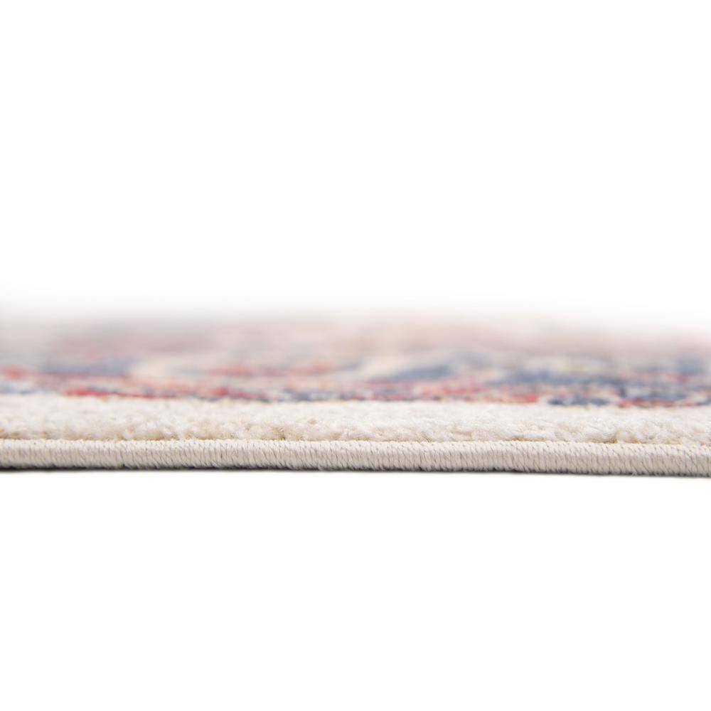 Handmade Ivory Abstract 8' x 10' Easy Care Synthetic Rug