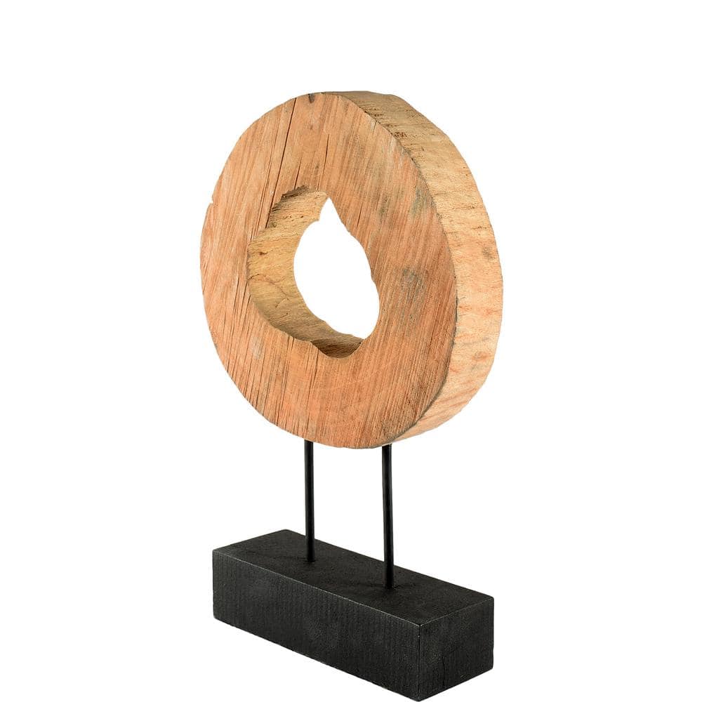 Ironwood Indian Mango Wood Cross Section Decorative Object
