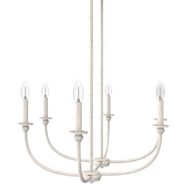 Hunter Southcrest 6-Light Distressed White Candlestick