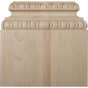 Chesterfield 3-1/4 in. D x 9-1/4 in. W x 9 in. H Cherry Hardwood Base Plinth Block Molding (2-Piece)