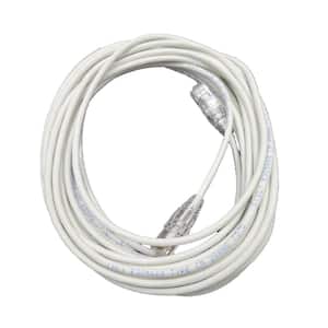 25 ft. Cat 6A 28 AWG Ultra Slim Patch Cable, White (5-Pack)