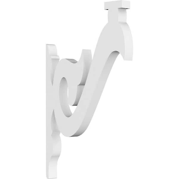 Ekena Millwork 5/8 in. W x 9 in. H x 5-1/2 in. D PVC Florence Bracket