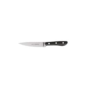4 in High Carbon Stell Full Tang hand-honed blade fine edge Paring Knife with black polycarbonate handle