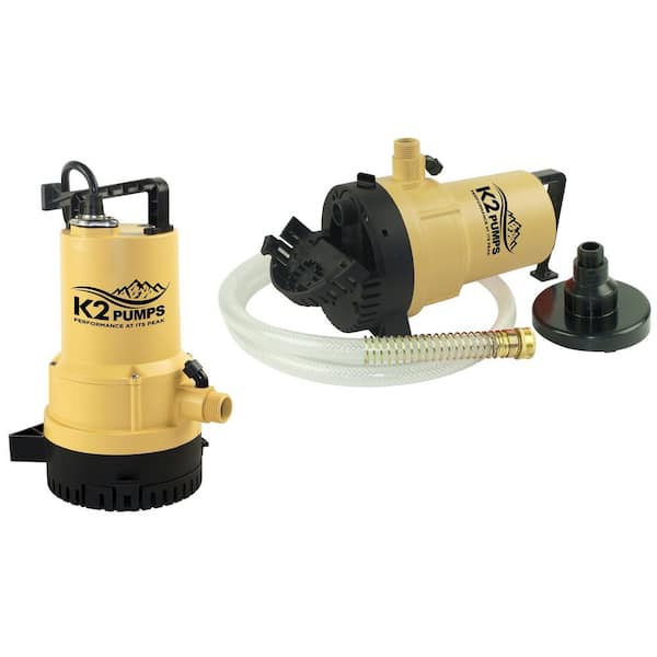 K2 Pumps 1/4 HP Submersible Multi Function Utility Pump