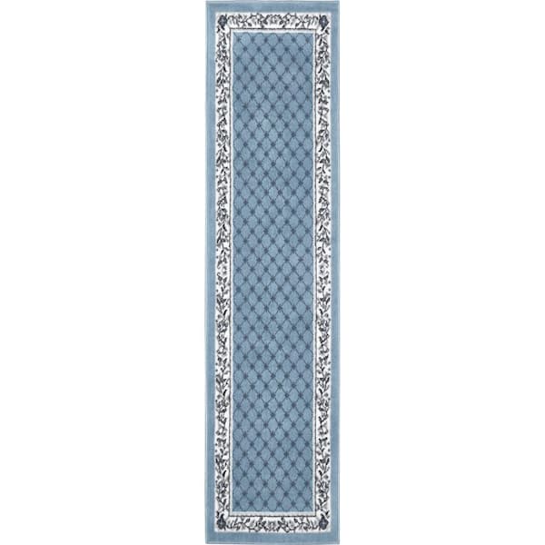 Home Dynamix Premium Blue/Ivory 2 ft. x 7 ft. Indoor Area Rug