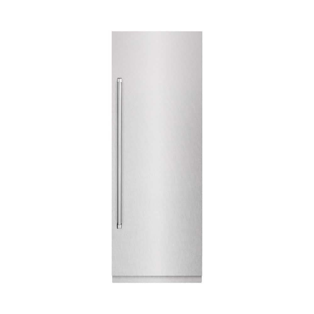 30 in. 16.7 cu. ft. Column Refrigerator in Satin Stainless Steel with Graphite Gray Interior