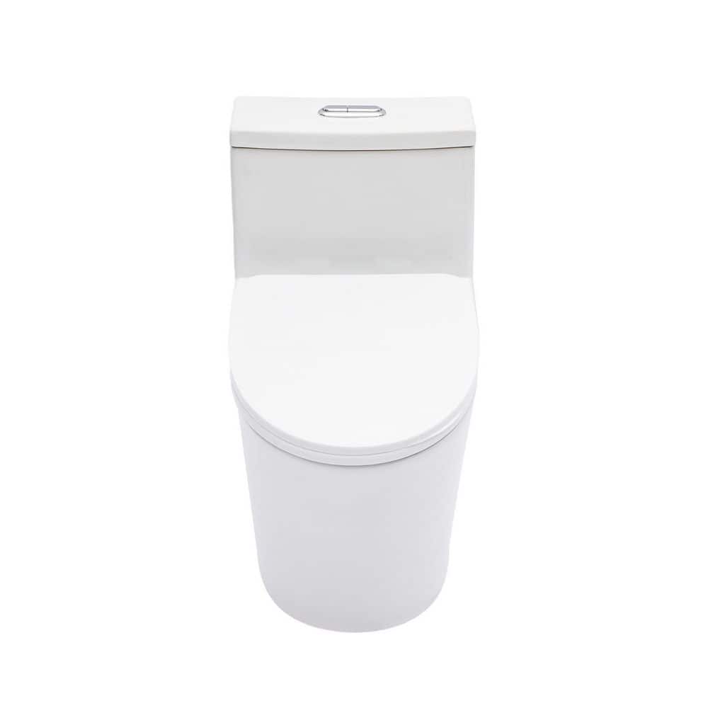 28.94 in. 1-Piece 1.1/1.6 GPF Dual Flush Elongated Toilet in White Seat Included price history on PriceWatchPro