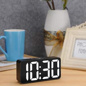 Compact Digital Alarm Clock with USB Port for Bedroom Bedside, Small Electric Clocks with Large Bold Digit