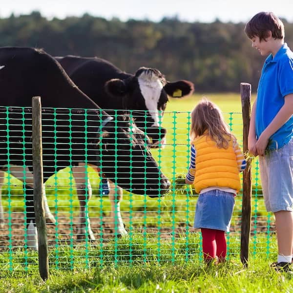 KIWDZFU Roll Plastic Garden Fence x 100 Ft Green Safety