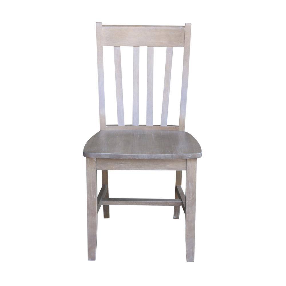 Elegant High Slat Solid Wood Cafe Chair in Rich Red
