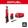 Milwaukee M12 FUEL 12V Lithium-Ion Compact 3/8 in. Cordless Ratchet Kit with Battery, Charger and Bag 3053-21